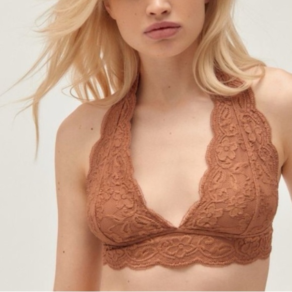 Urban Outfitters Out From Under Orange Lace Bralette Size Small